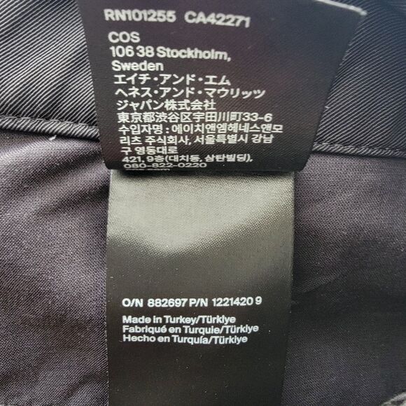 COS womens Wide-Leg Cargo Trousers size 14 high waist - Picture 8 of 8